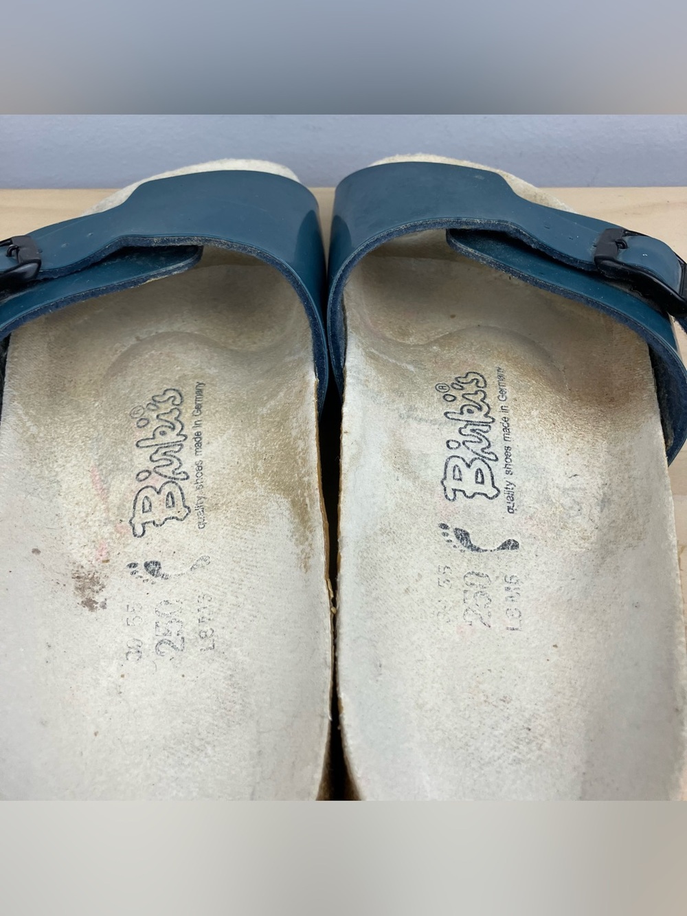 Birkenstock Birkis Women’s Size 39 / 8.0 Catalina Caribbean Blue Slide Sandals - Picture 7 of 12